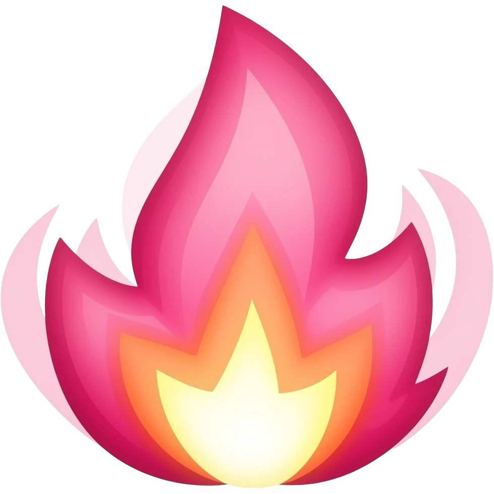 Pink fire emoji