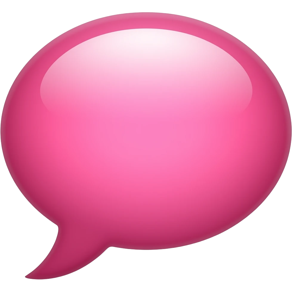 pink thinkbubble emoji