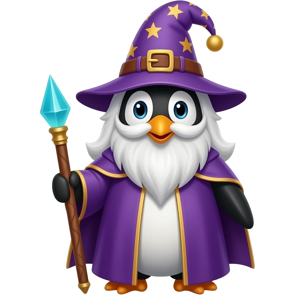 Penguin Wizard emoji