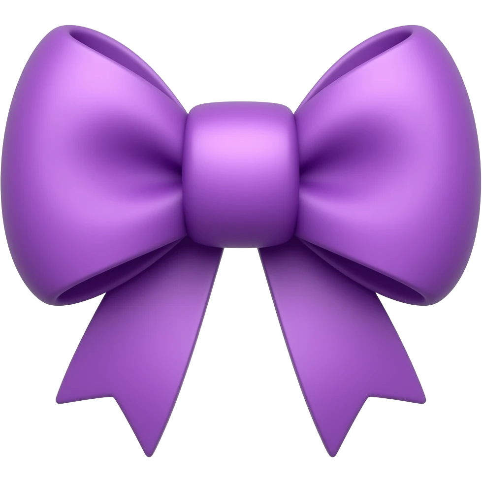 a purple bow emoji