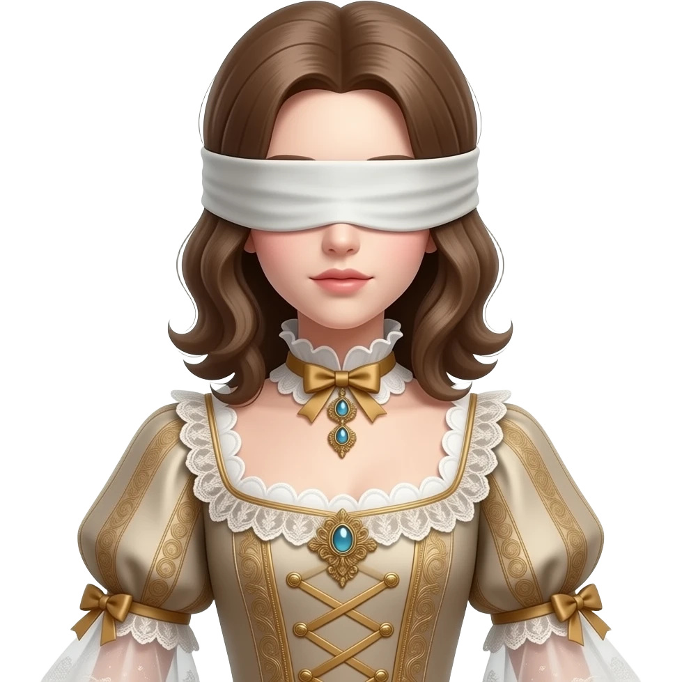 rococo dress guy mannequin blindfolded clothing doll emoji