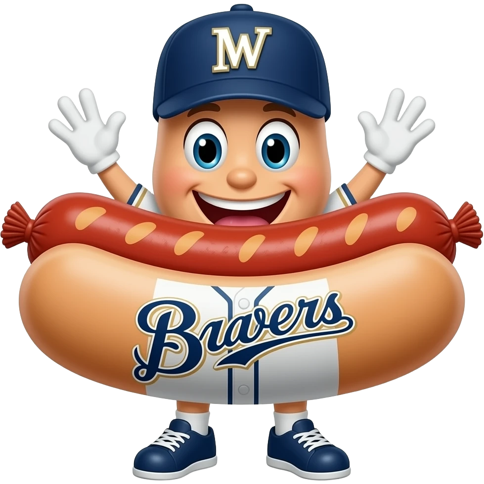 Usingers sausage mascot from the Milwaukee Brewers stadium emoji