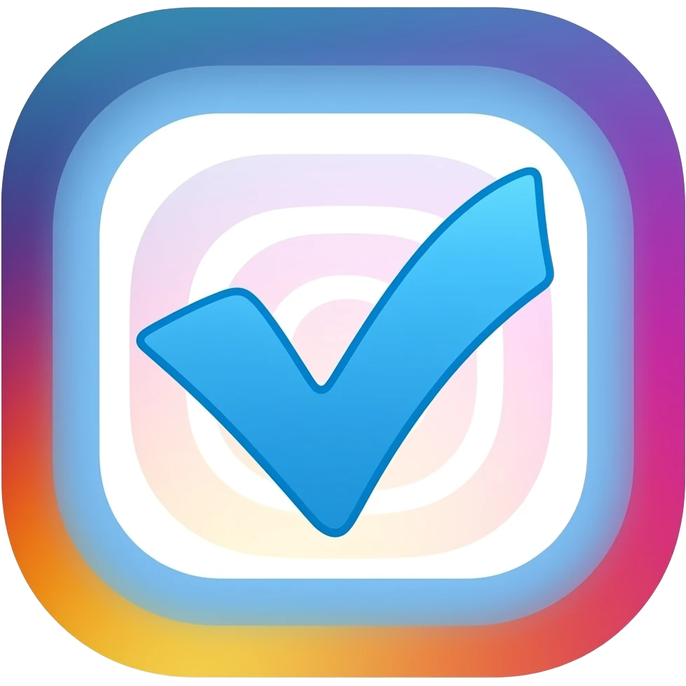 Verified Instagram blue tick emoji