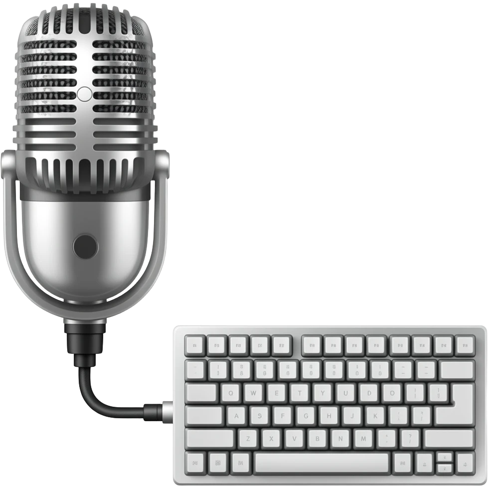 🎙 ➡ ⌨ emoji