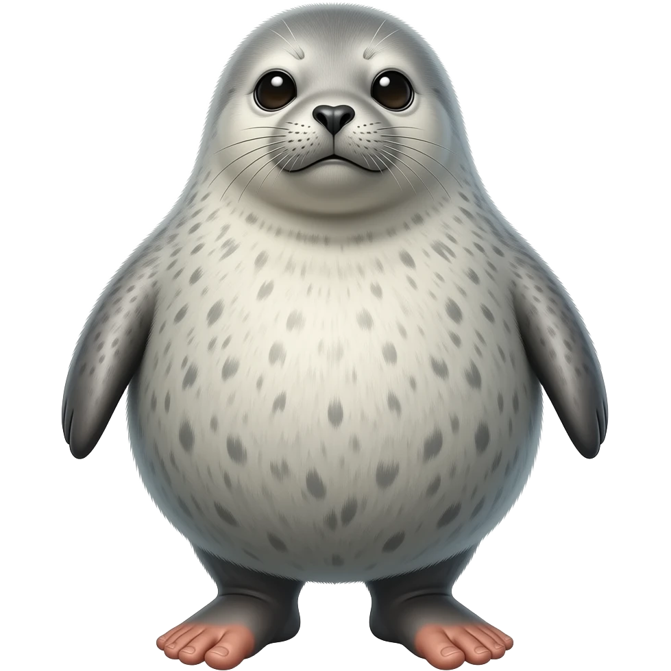 huge round fat harp seal with realistic human feet emoji | AI Emoji ...