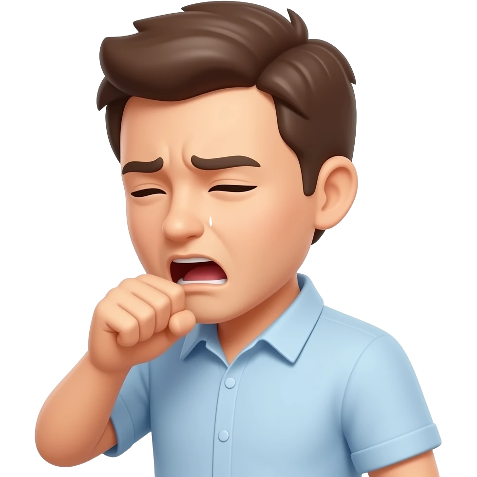 coughing a lot emoji