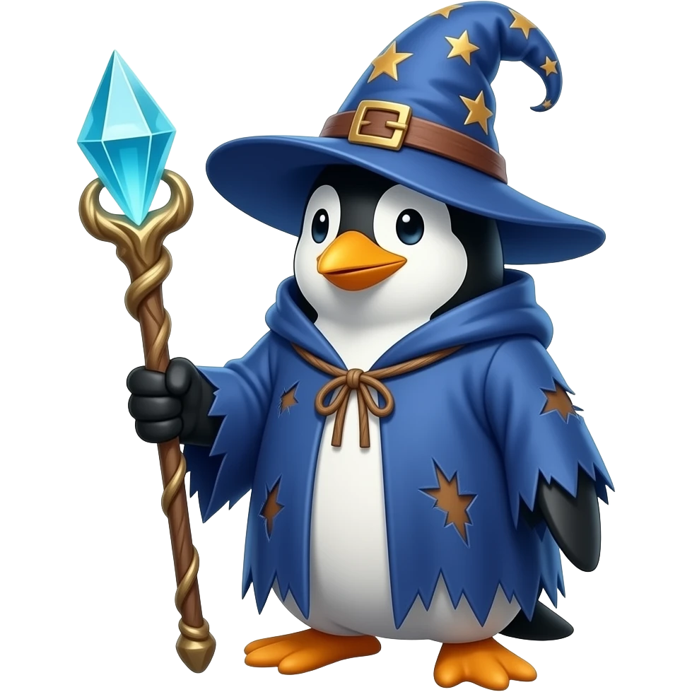 Penguin Wizard emoji