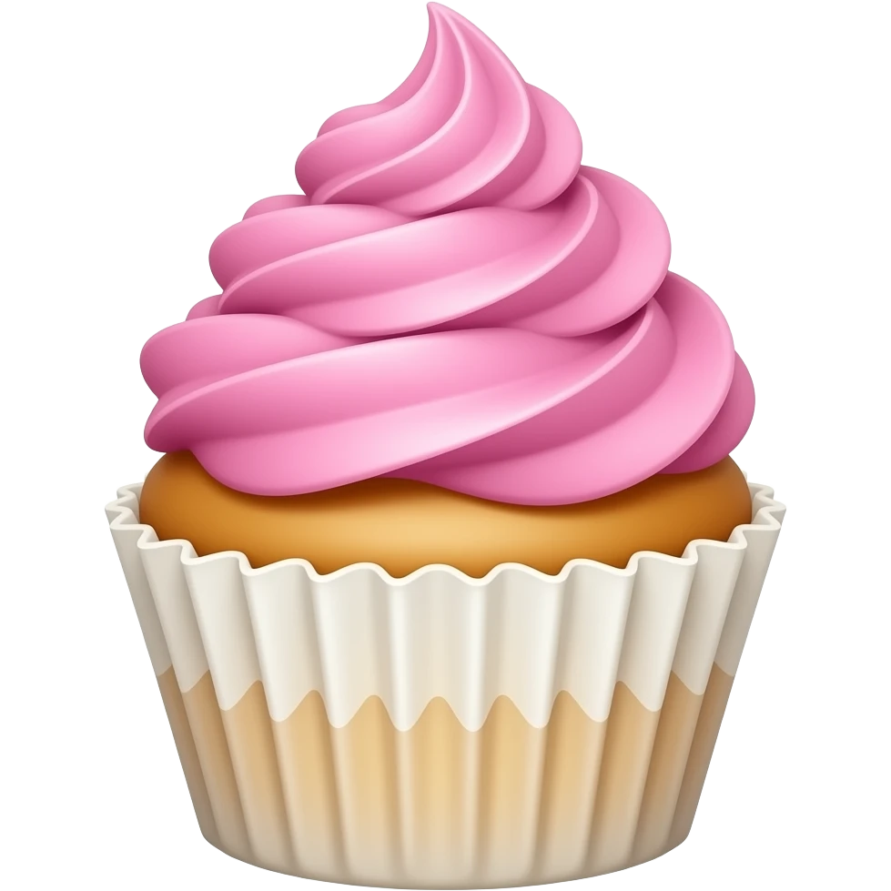 Cupcake with pink icing emoji