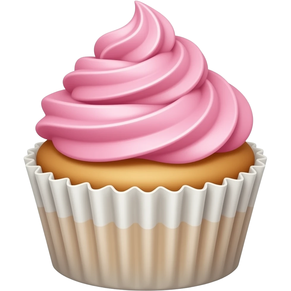 Cupcake with pink icing emoji