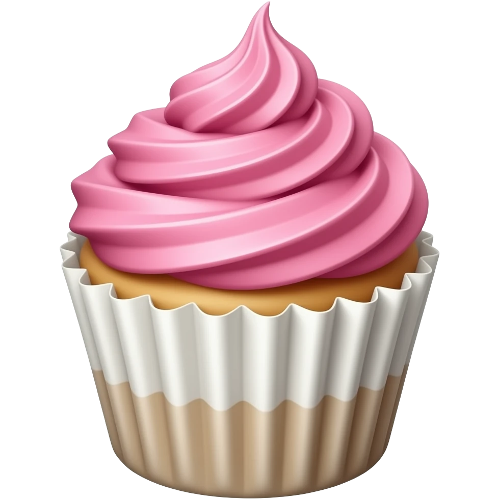Cupcake with pink icing emoji