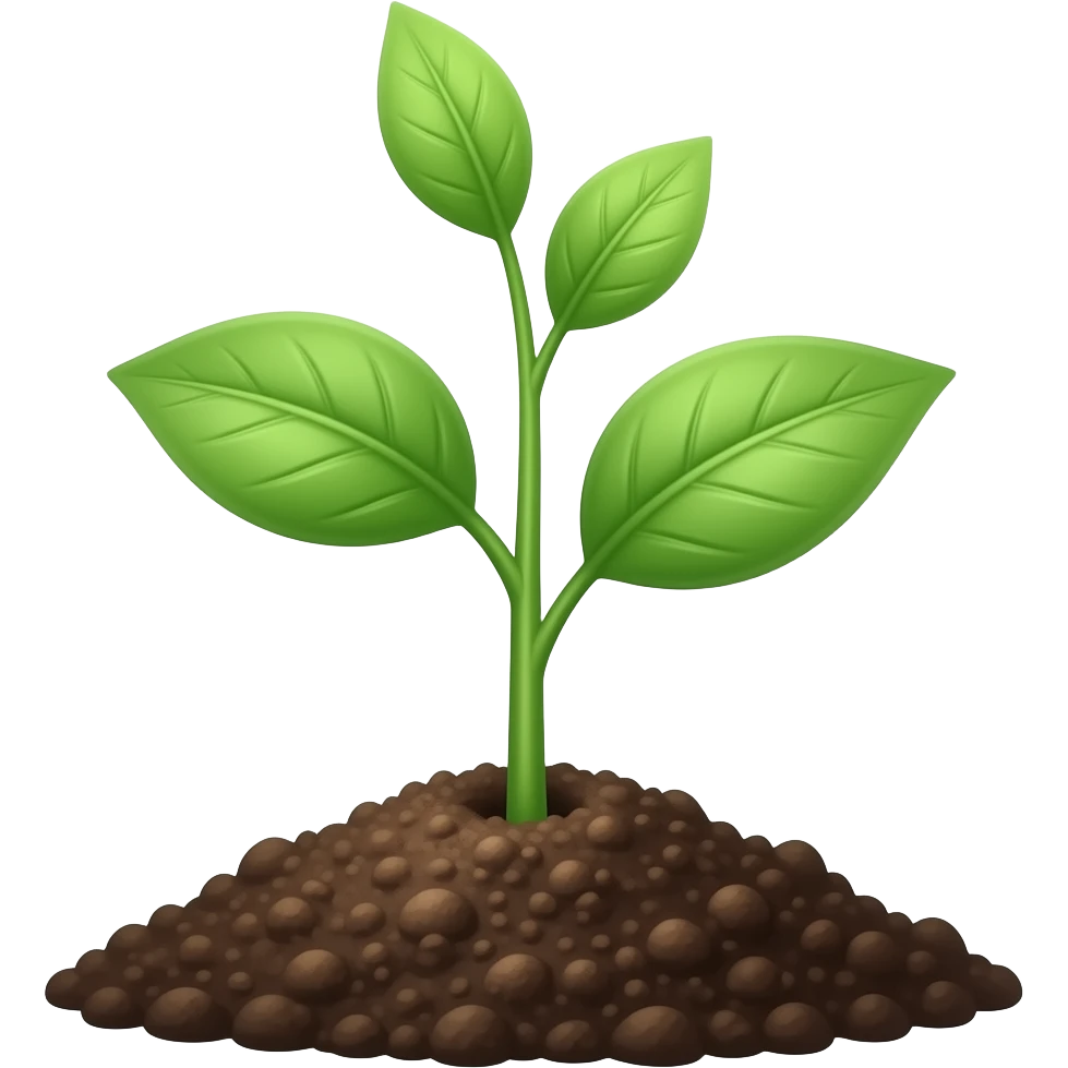 Small sapling taking root emoji