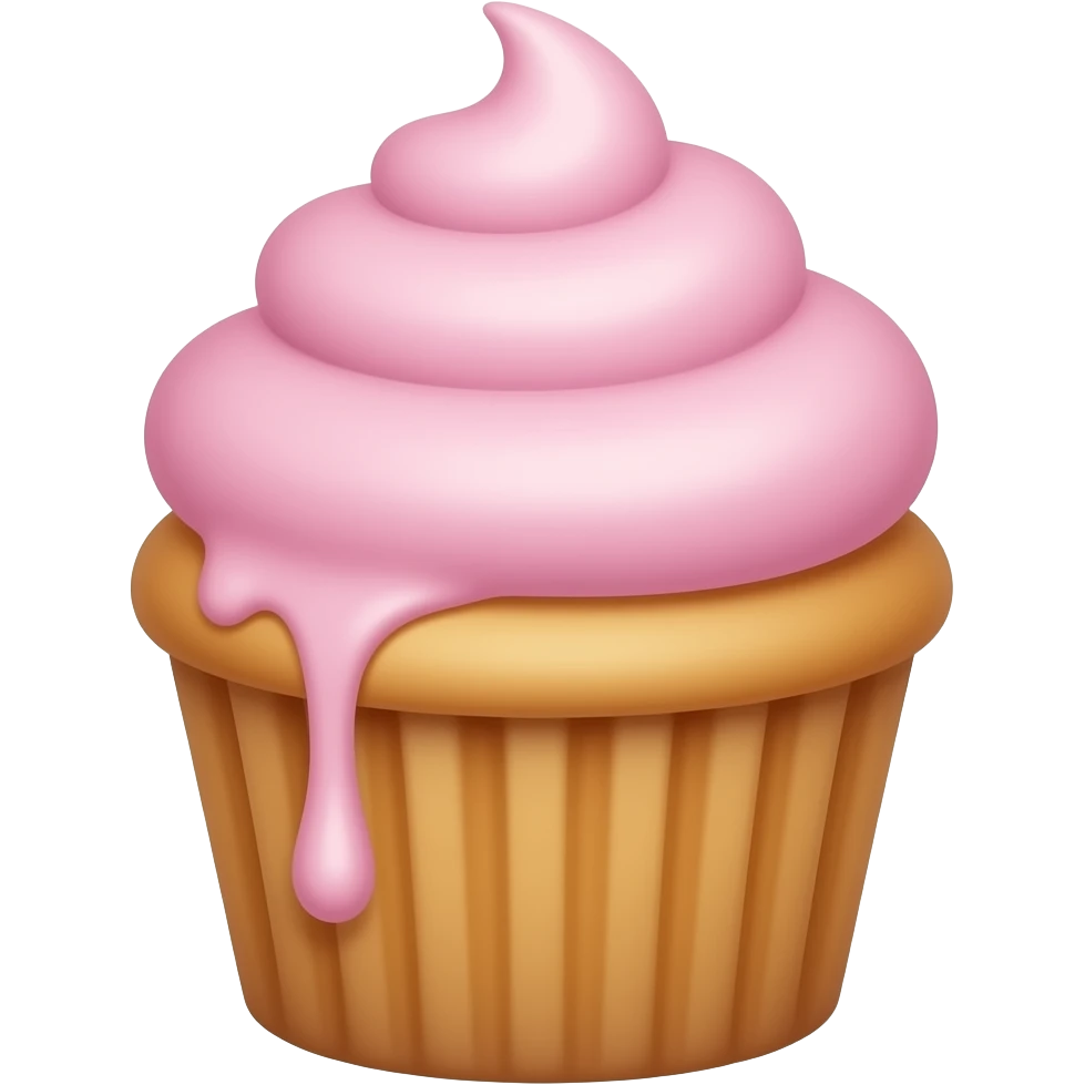Cupcake with pink icing emoji