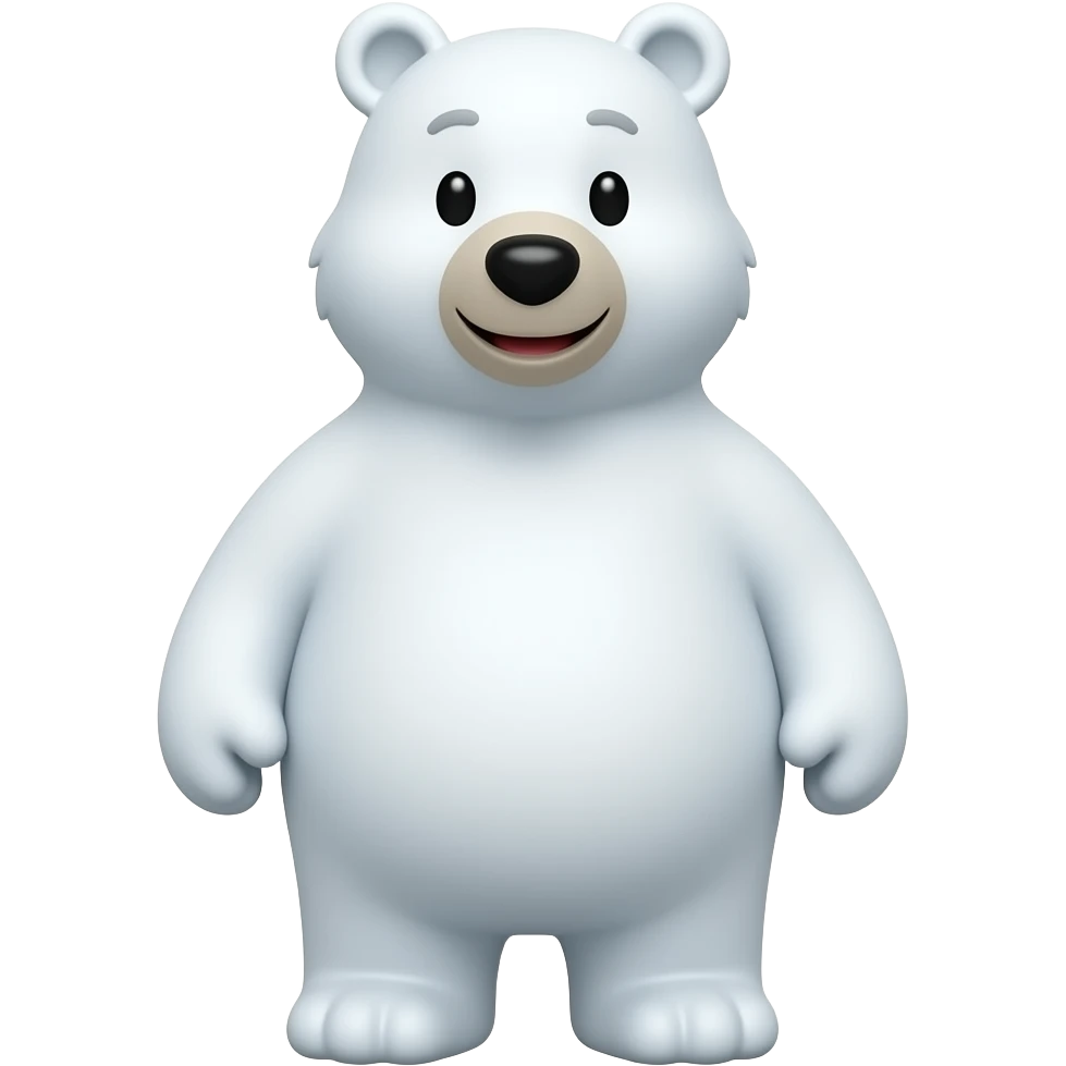 белый медведь веселый emoji