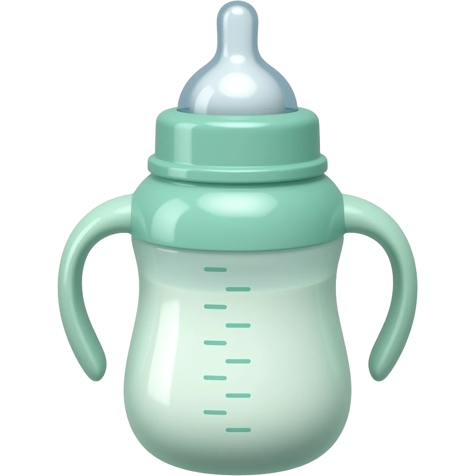 Mint baby bottle emoji