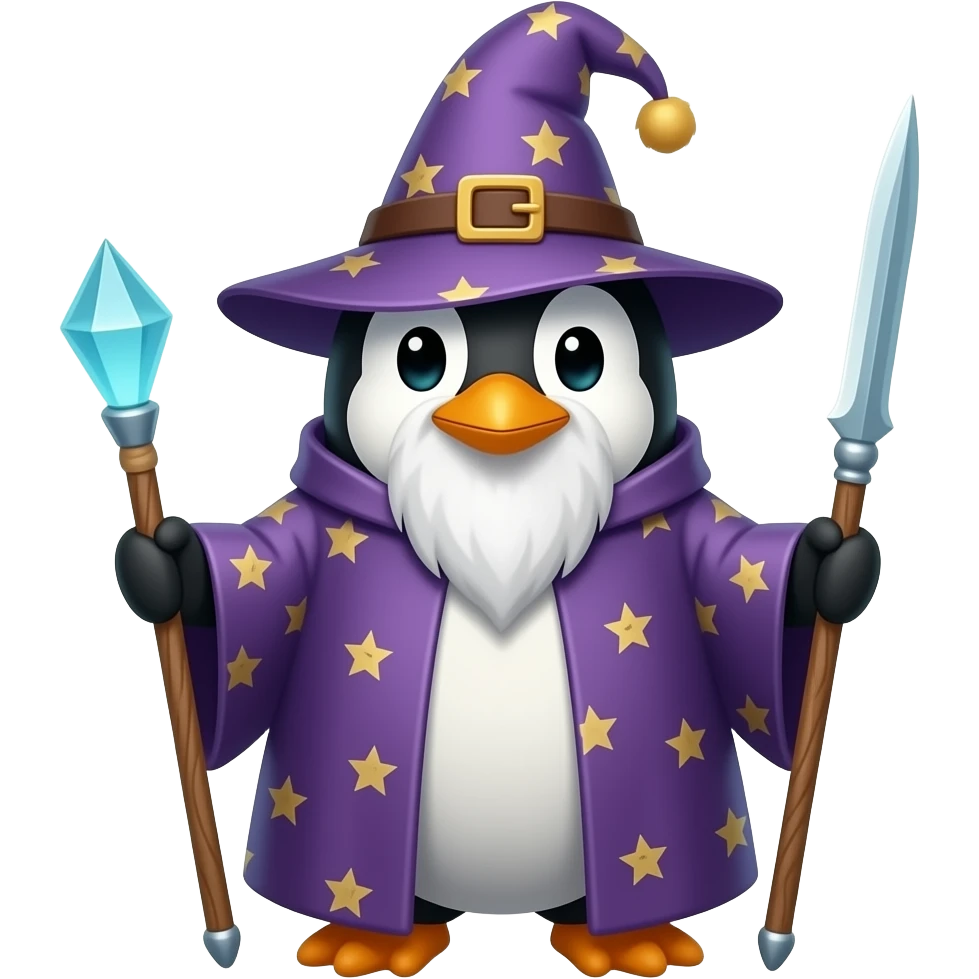Penguin Wizard emoji