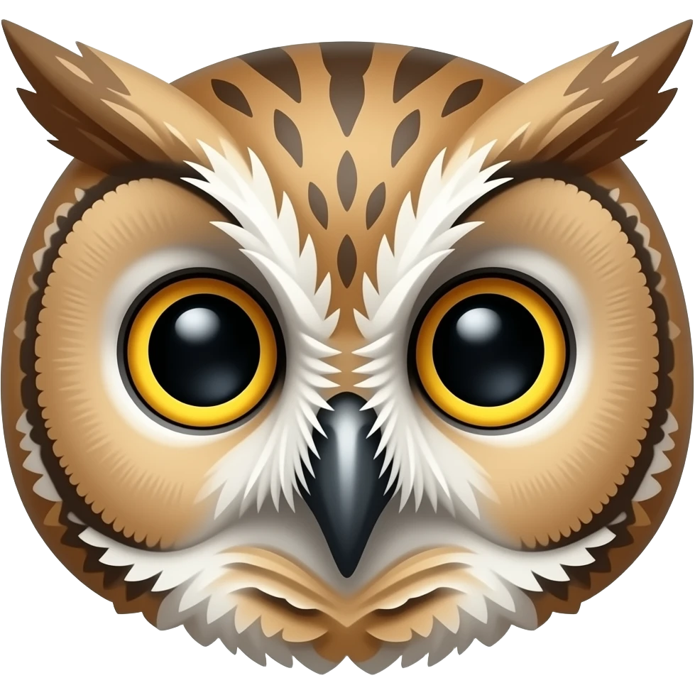 Screech Owl face emoji