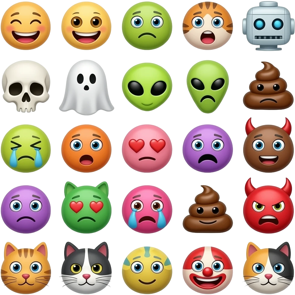 😀😃😄😁😆😅🤣😂🙂🙃🫠😉😊😇🥰😍🤩😘😗☺️😚😙🥲😋😛😜🤪😝🤑🤗🤭🫢🫣🤫🤔🫡🤐🤨😐😑😶🫥😶‍🌫️😏😒🙄😬😮‍💨🤥🫨🙂‍↔️🙂‍↕️😌😔😪🤤😴🫩😷🤒🤕🤢🤮🤧🥵🥶🥴😵😵‍💫🤯🤠🥳🥸😎🤓🧐😕🫤😟🙁☹️😮😯😲😳🥺🥹😦😧😨😰😥😢😭😱😖😣😞😓😩😫🥱😤😡😠🤬😈👿💀☠️💩🤡👹👺👻👽👾🤖😺😸😹😻😼😽🙀😿😾🙈🙉🙊 Logo emoji