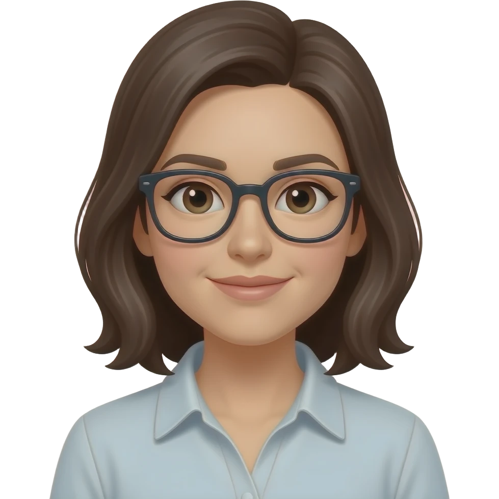 Mulher com oculos emoji