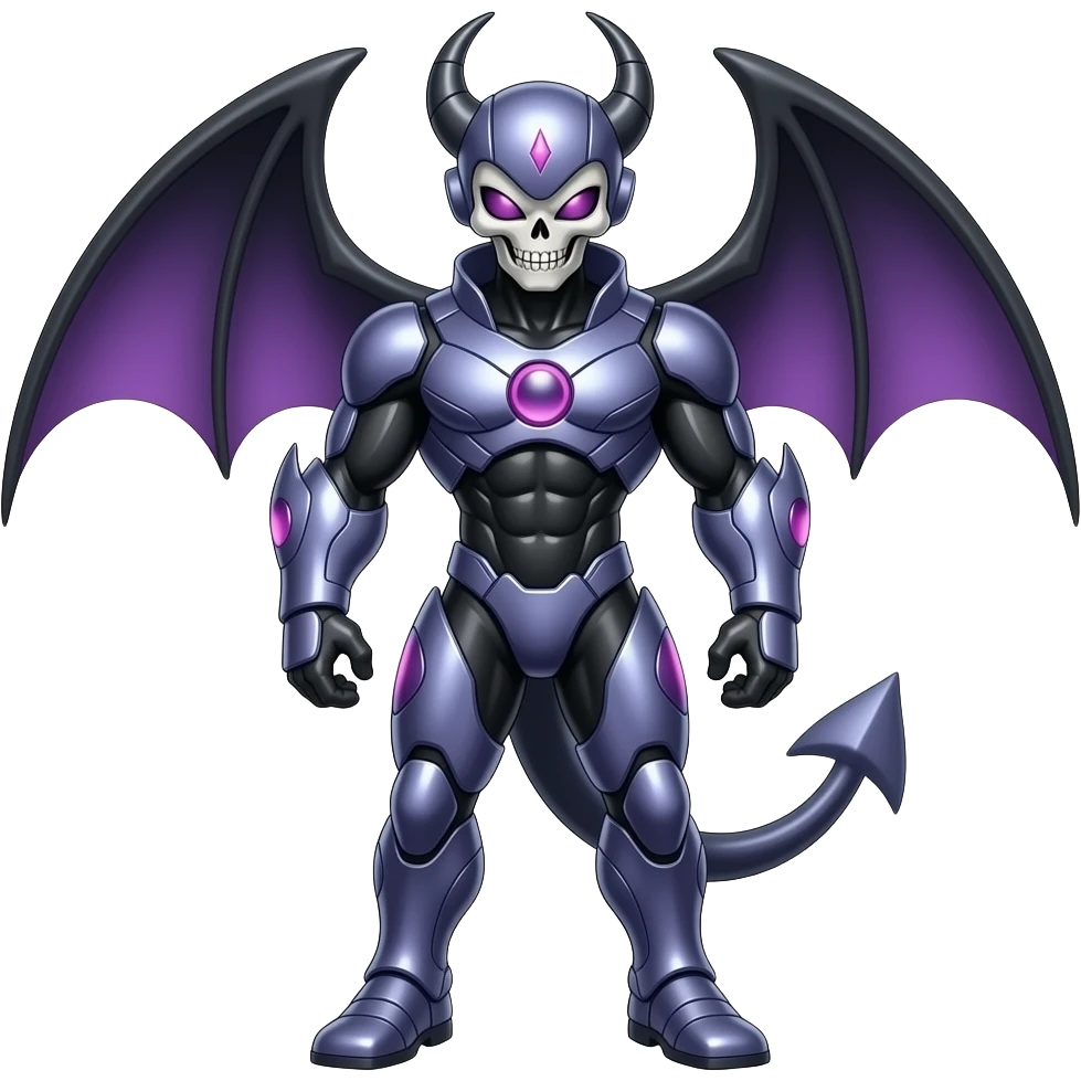 Shiny Futuristic Badass Demonic Spectral Dusky Spooky Skull-faced Cool Hot Stylish Handsome Alien-Salandit-Darkrai-Genesect-Fakémon-fusion (full body) emoji