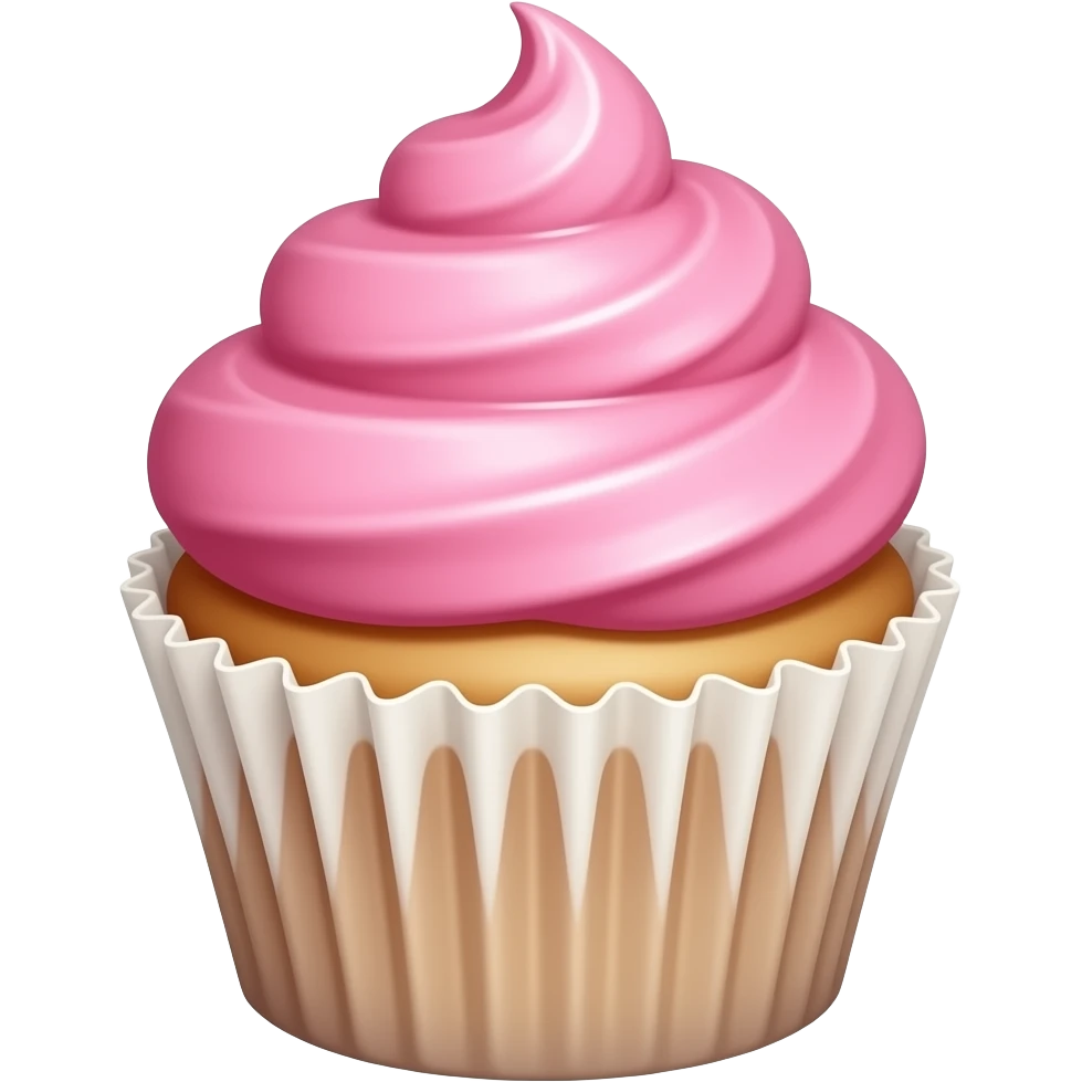 Cupcake with pink icing emoji