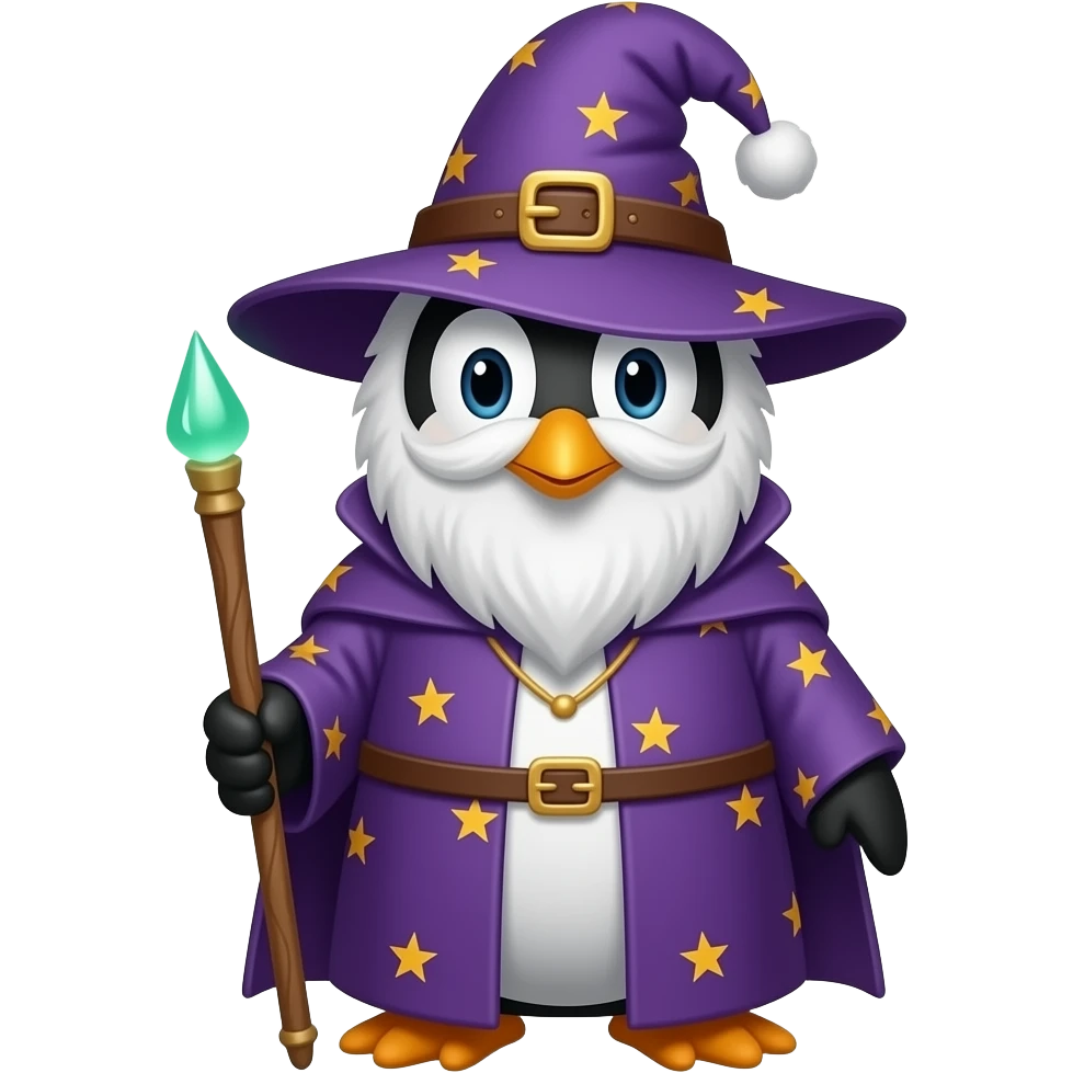 Penguin Wizard emoji