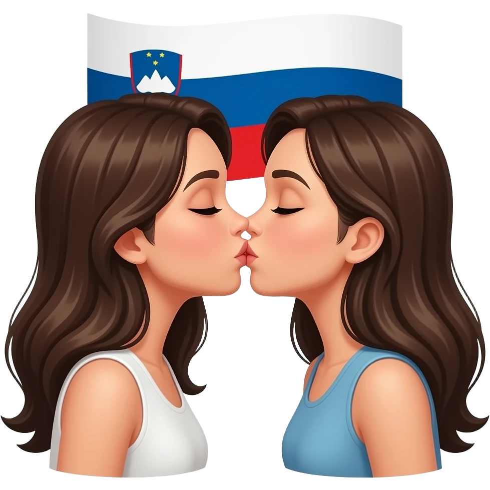 👩‍❤️‍💋‍👩+🇸🇮= emoji