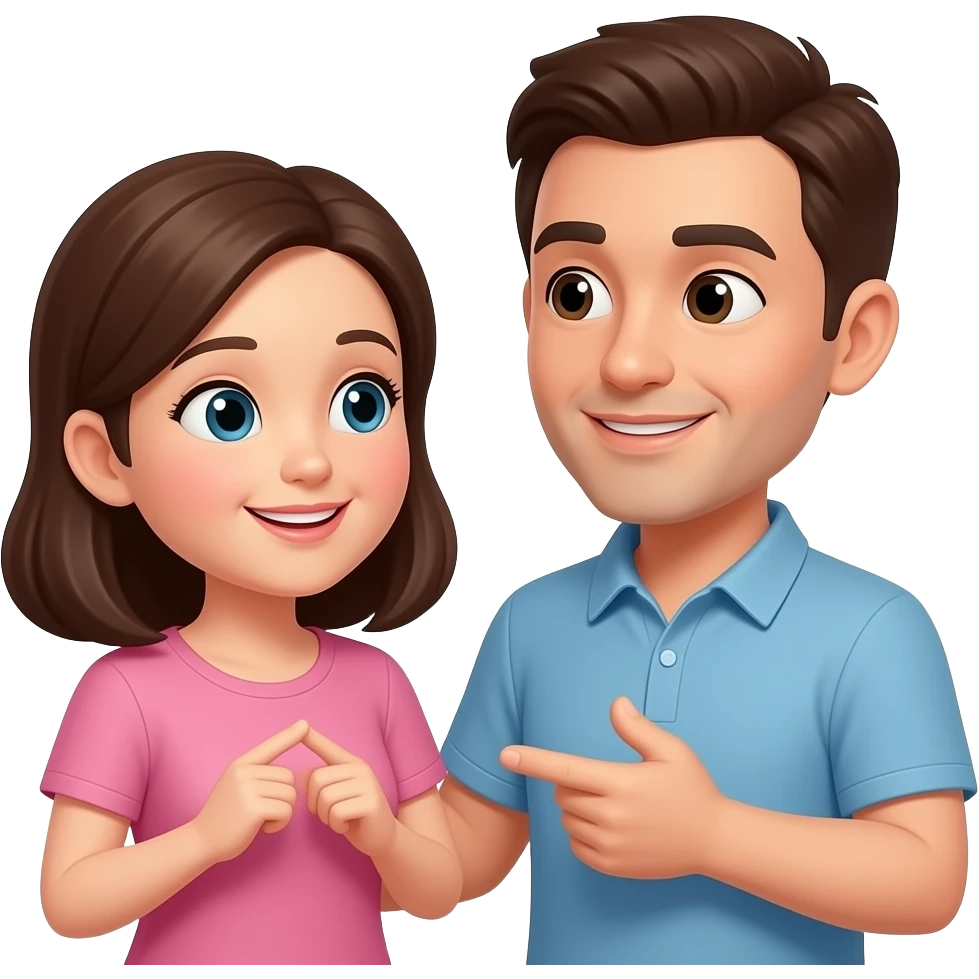 семья мама папа разовариваю друг с другом emoji
