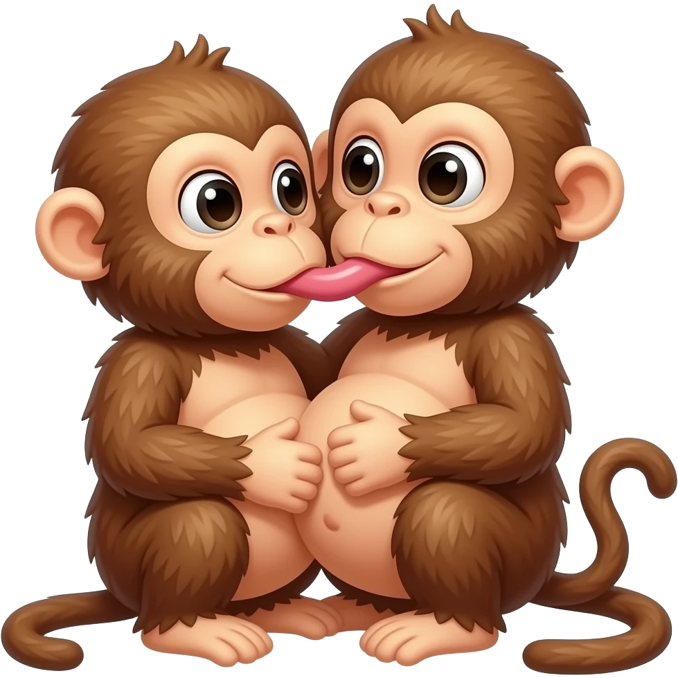 Обезьяны занимаются сексом emoji