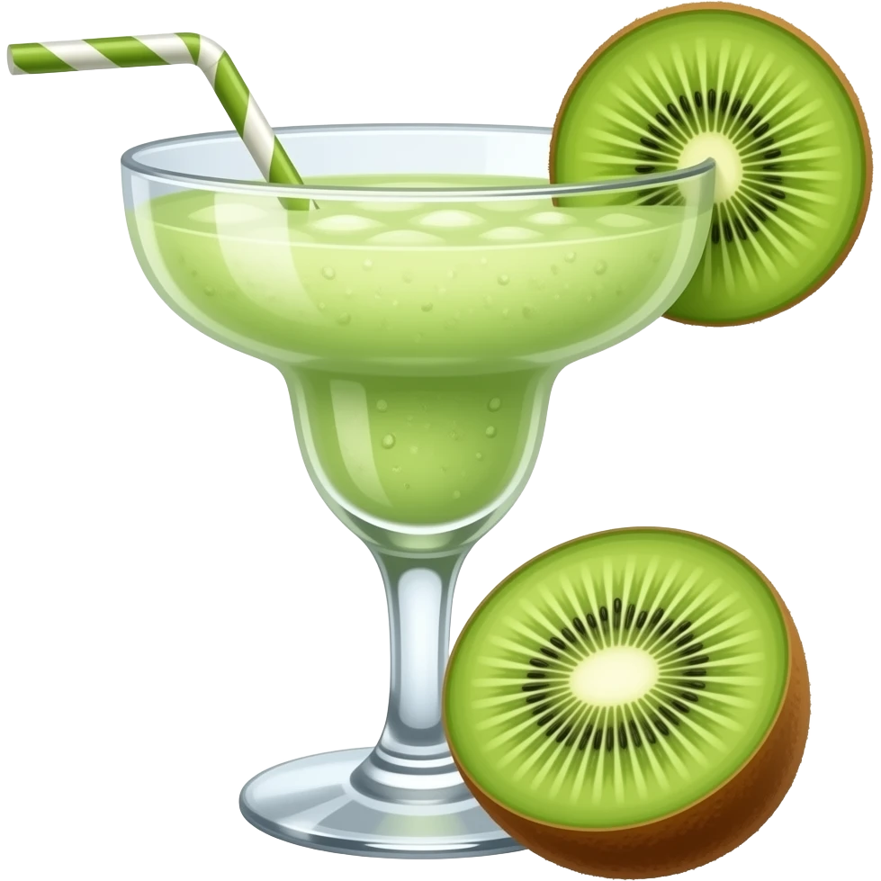 Kiwi Daiquiri, no extra fruit, daquiri glass only emoji