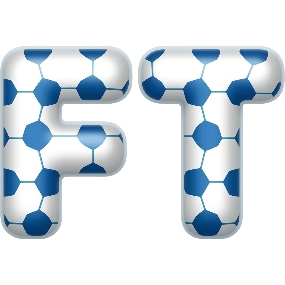 The letters FT with a soccer ball pattern emoji