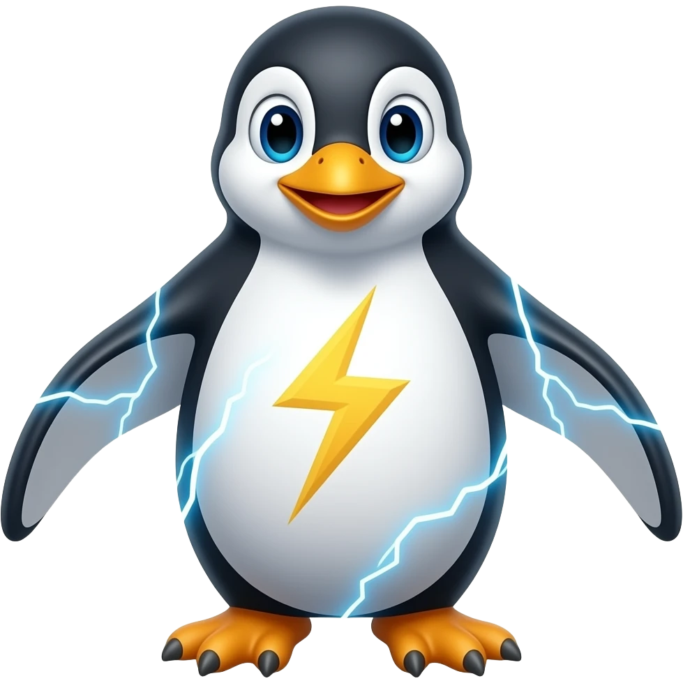 PENQUIN LIGHTNING emoji