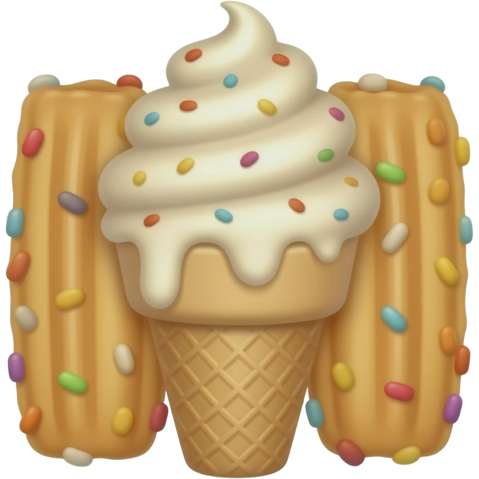 Ice cream churros emoji