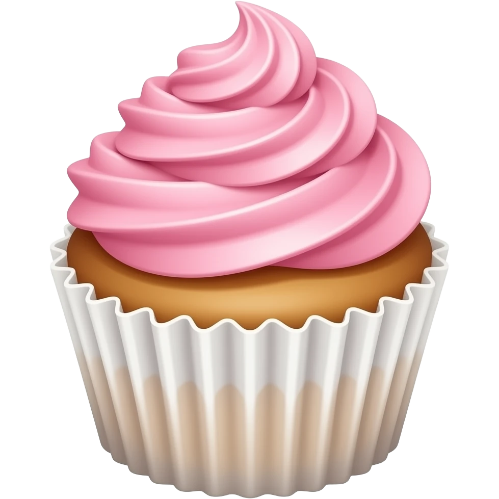 Cupcake with pink icing emoji