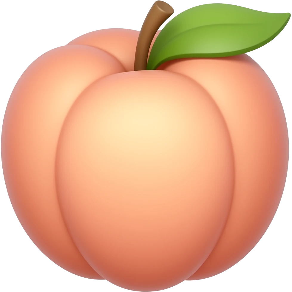 Soft peach emoji