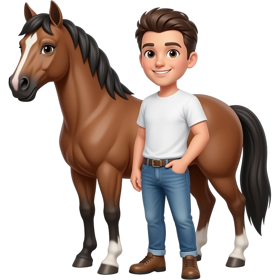 Sexy stallion-lad horse Chav-lad - smiley emoji