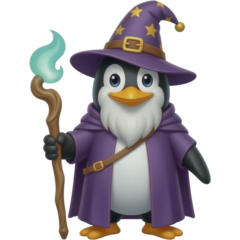 Penguin Wizard emoji