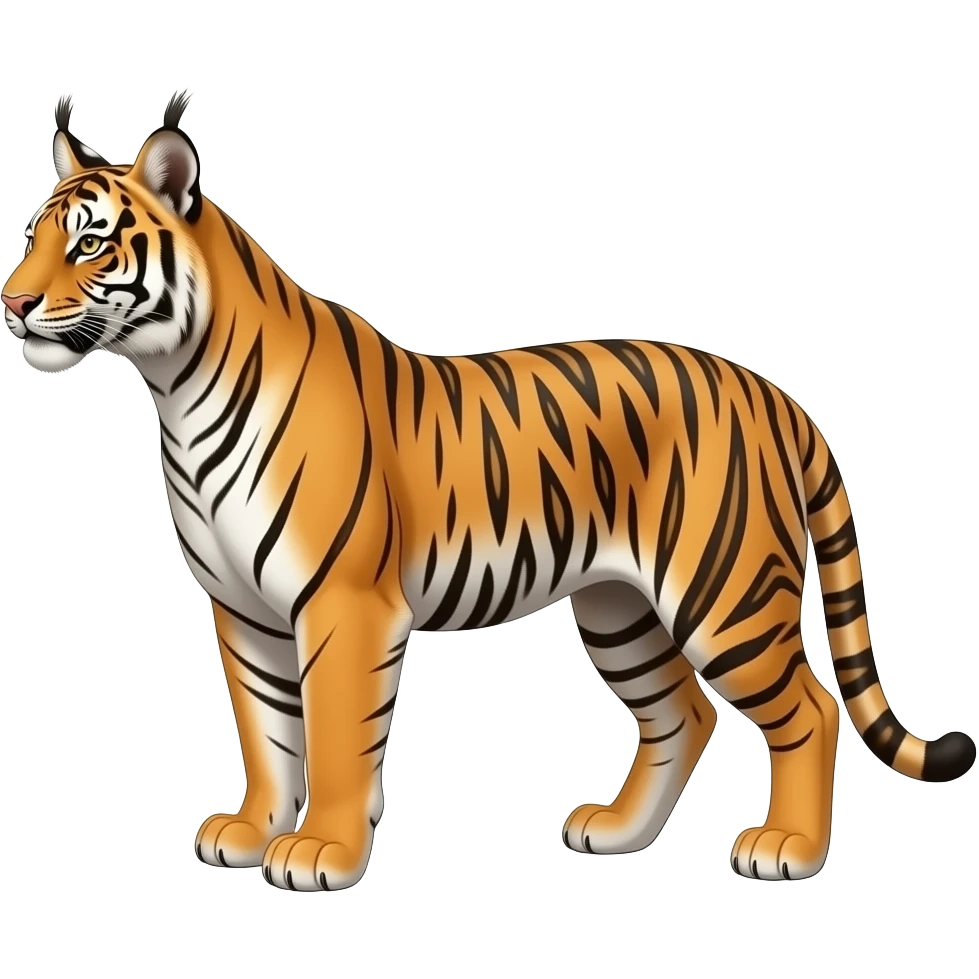 Rishboland Tiger-Caracal-Leopard-Serval-hybrid, full body emoji