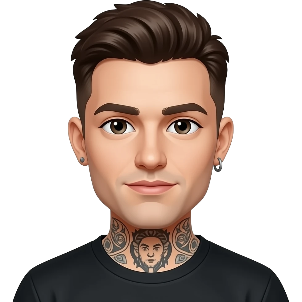 RonanEwan tatto  and ear ring emoji