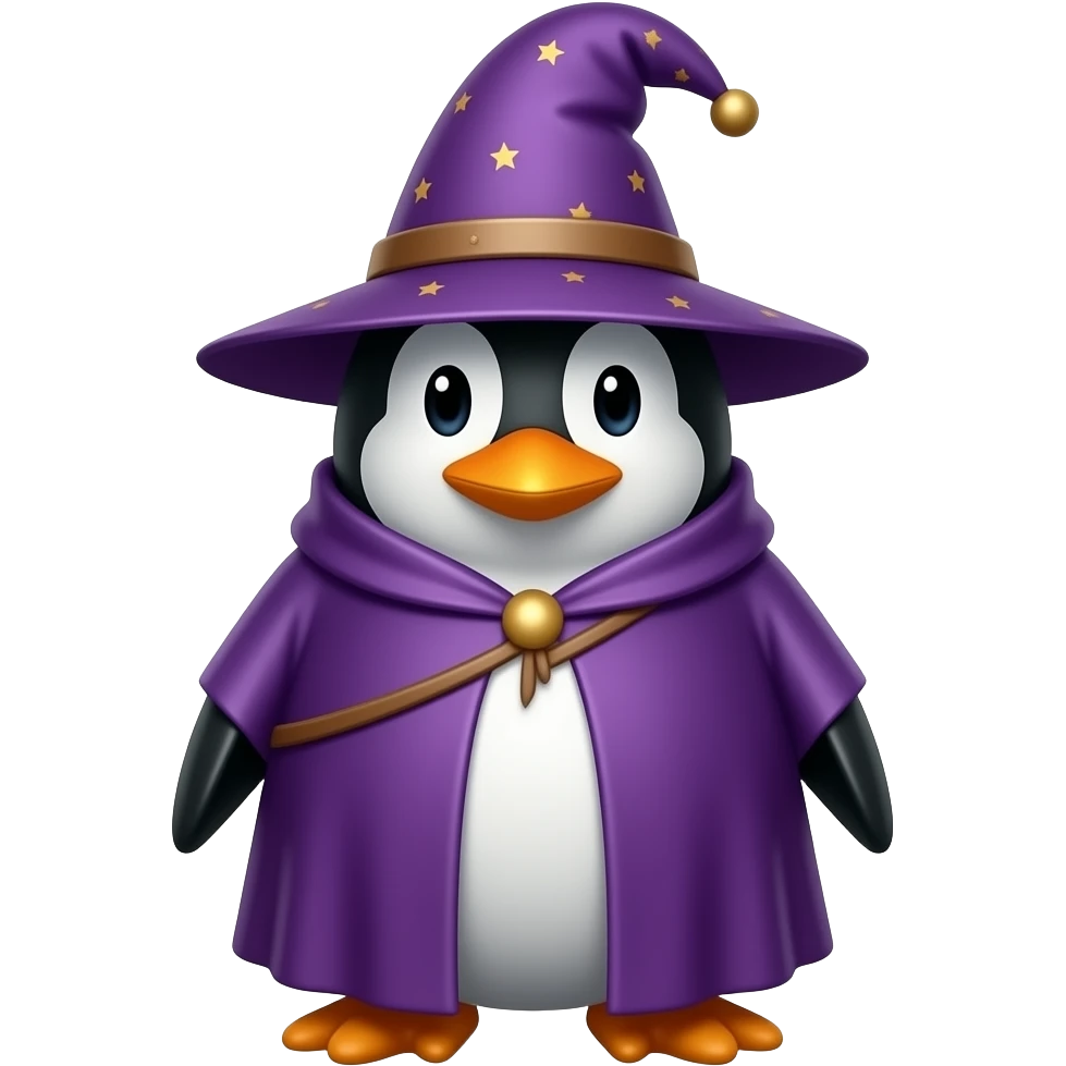 Penguin Wizard emoji