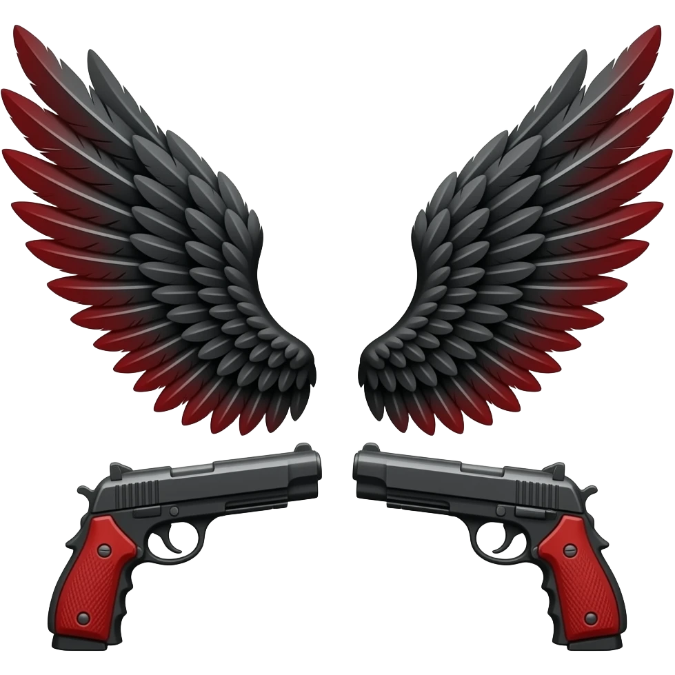 Devil May Cry wings and two pistols emoji