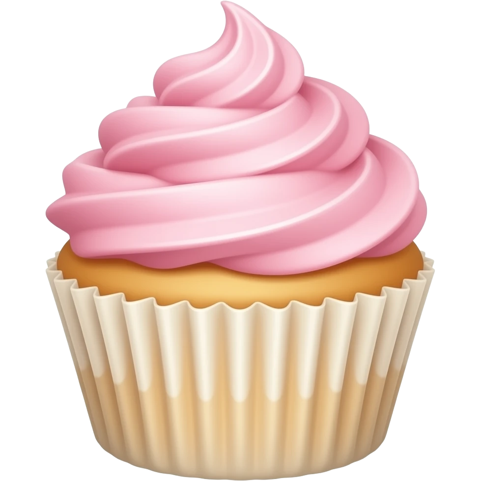 Cupcake with pink icing emoji