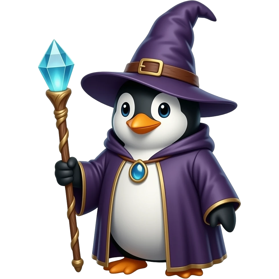 Penguin Wizard emoji