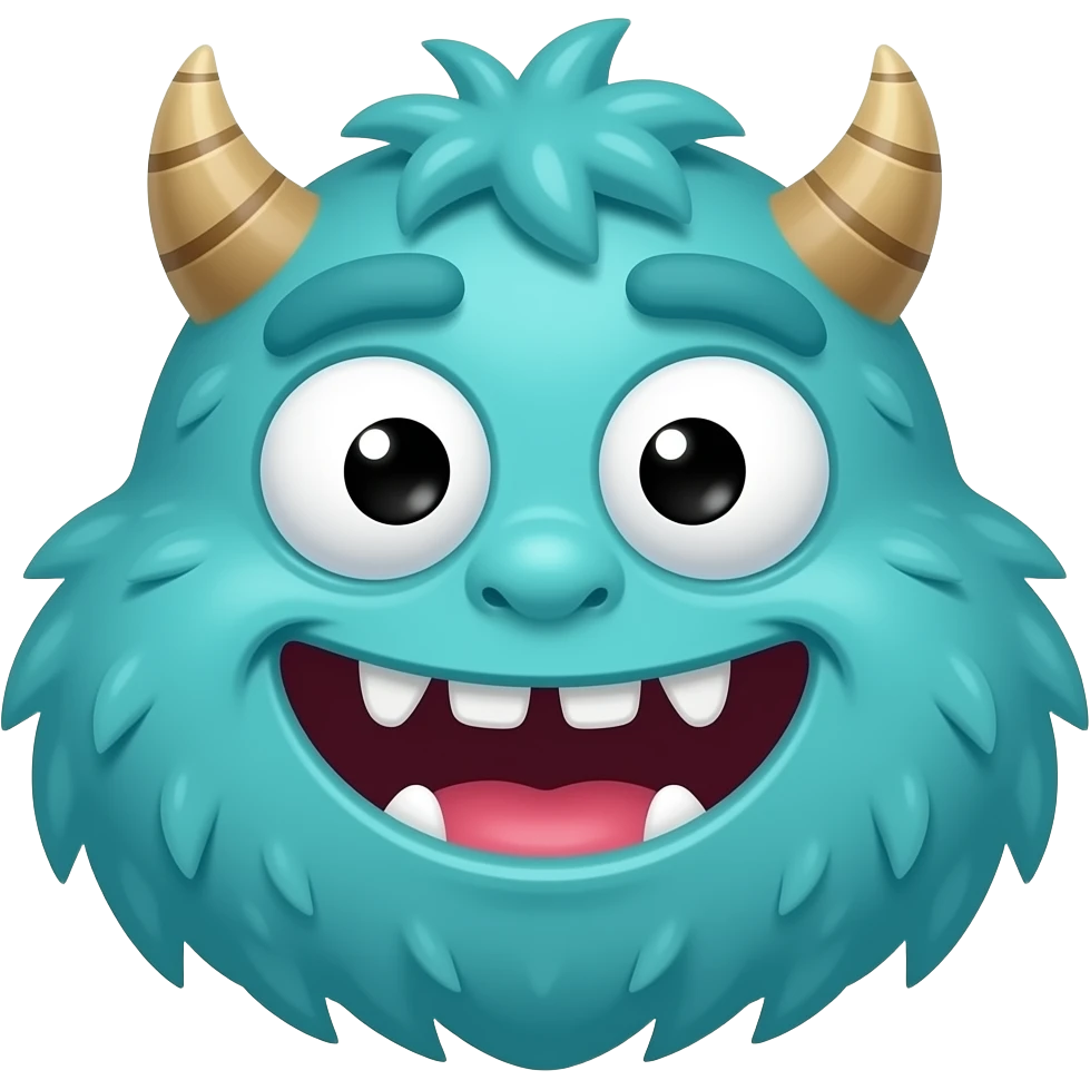 cartoon monster who loves movies emoji
