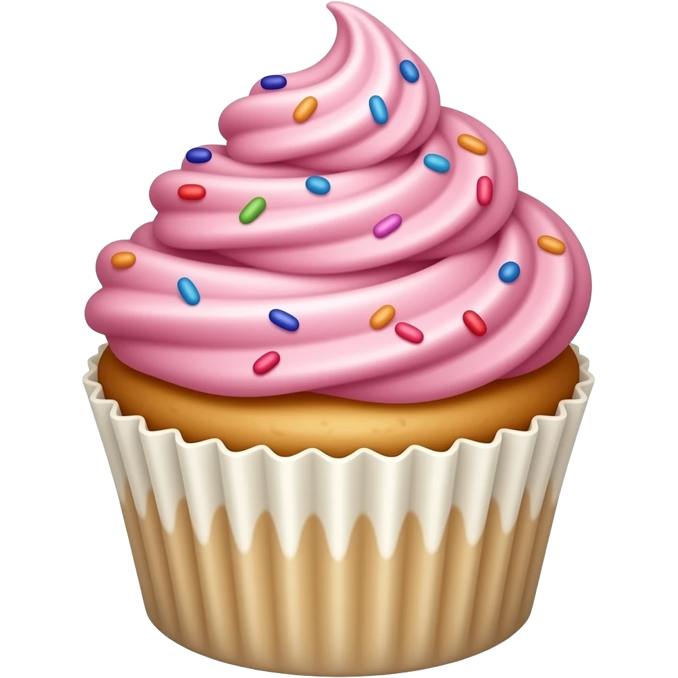 Cupcake with pink icing emoji