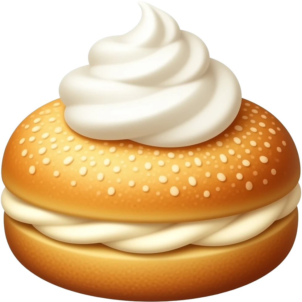 Beignet à la pomme et chantilly emoji
