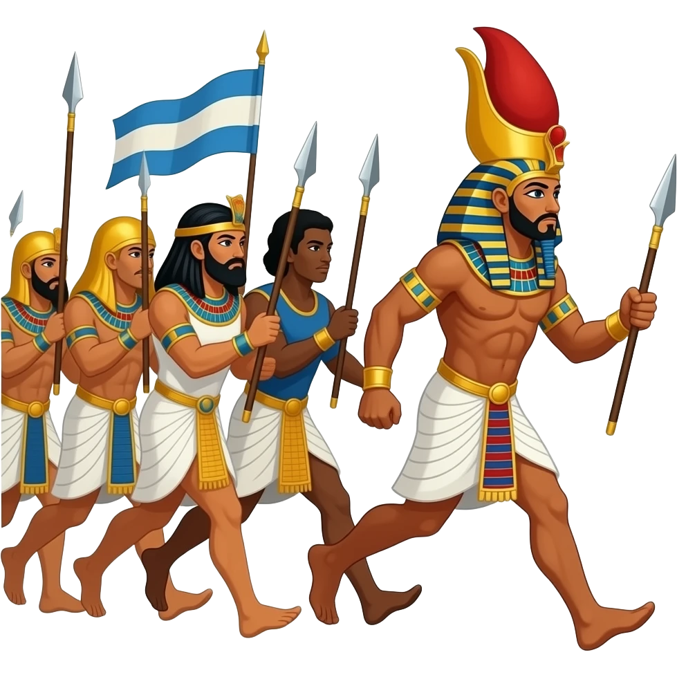 Armee vom Paharao wie sie die ISraeliten hinter herjagen wollen emoji