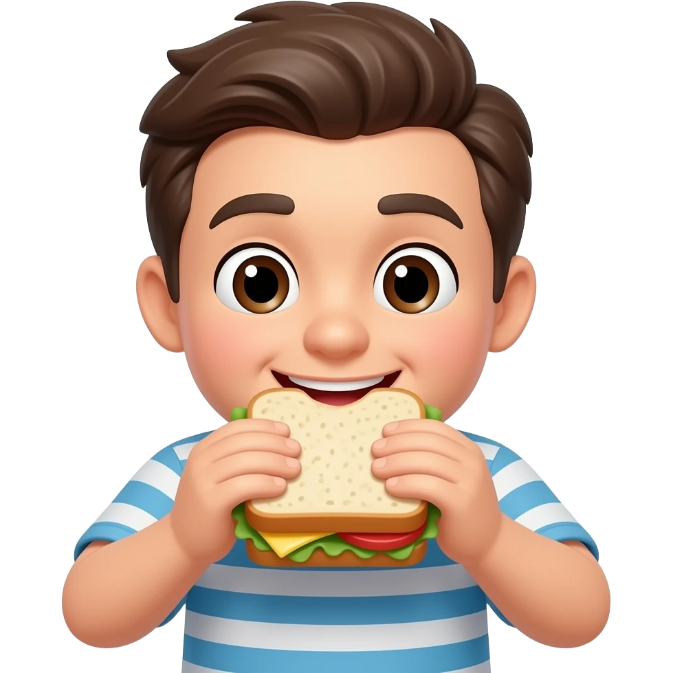 is eating emoji