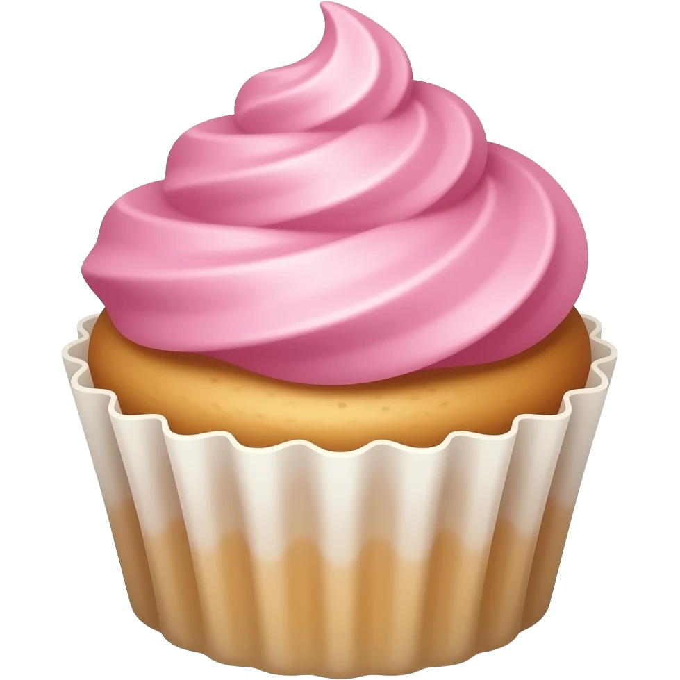 Cupcake with pink icing emoji