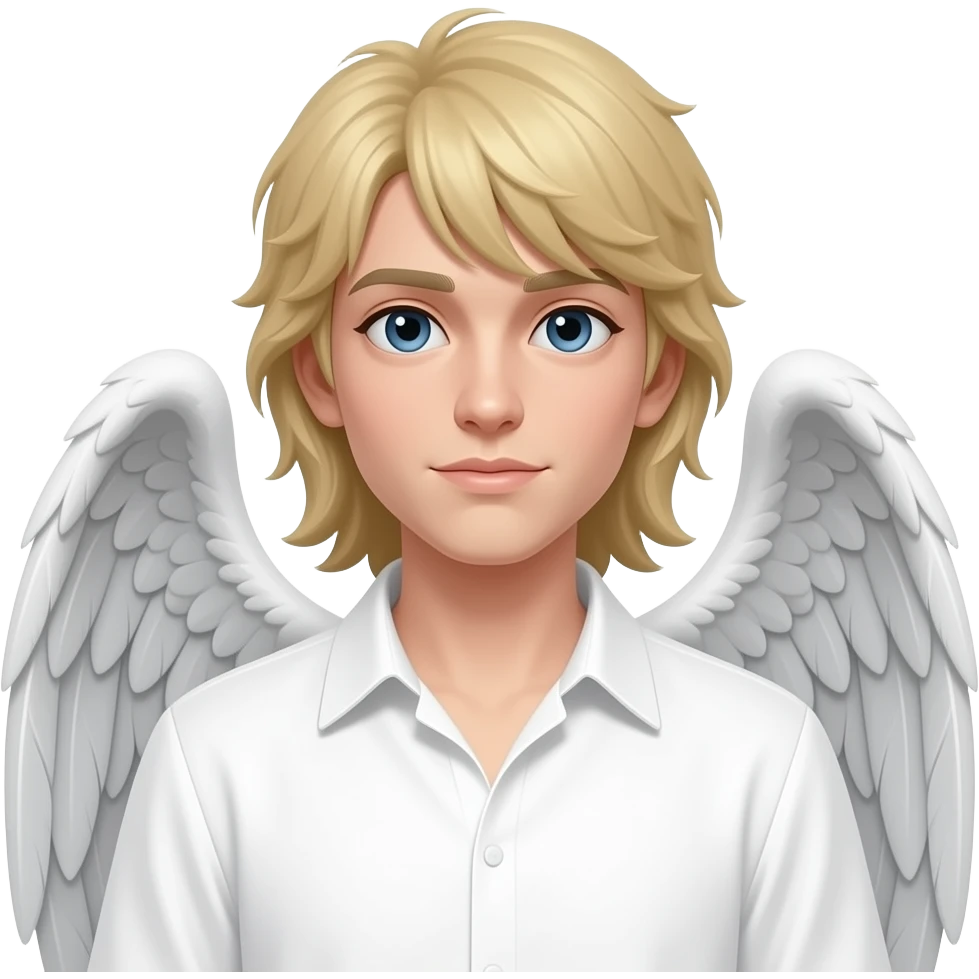 Fallen angel, with white clothes emoji