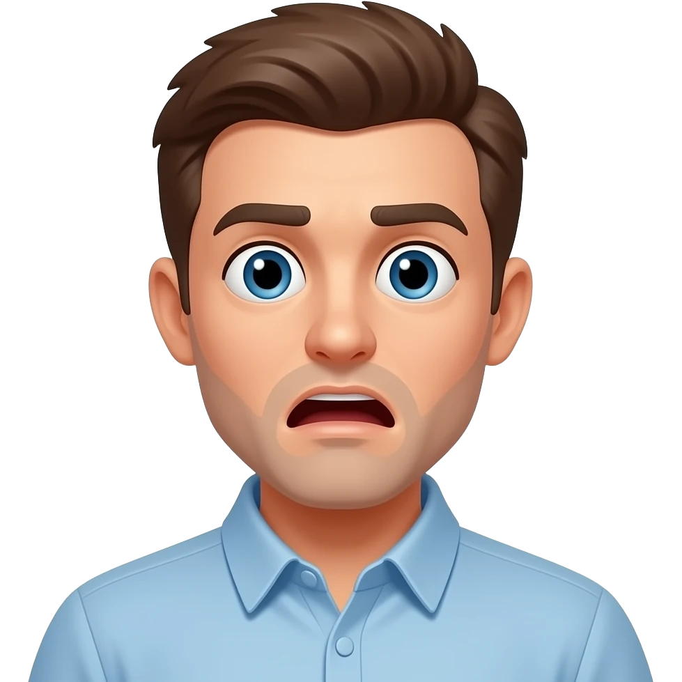Shocked guy emoji
